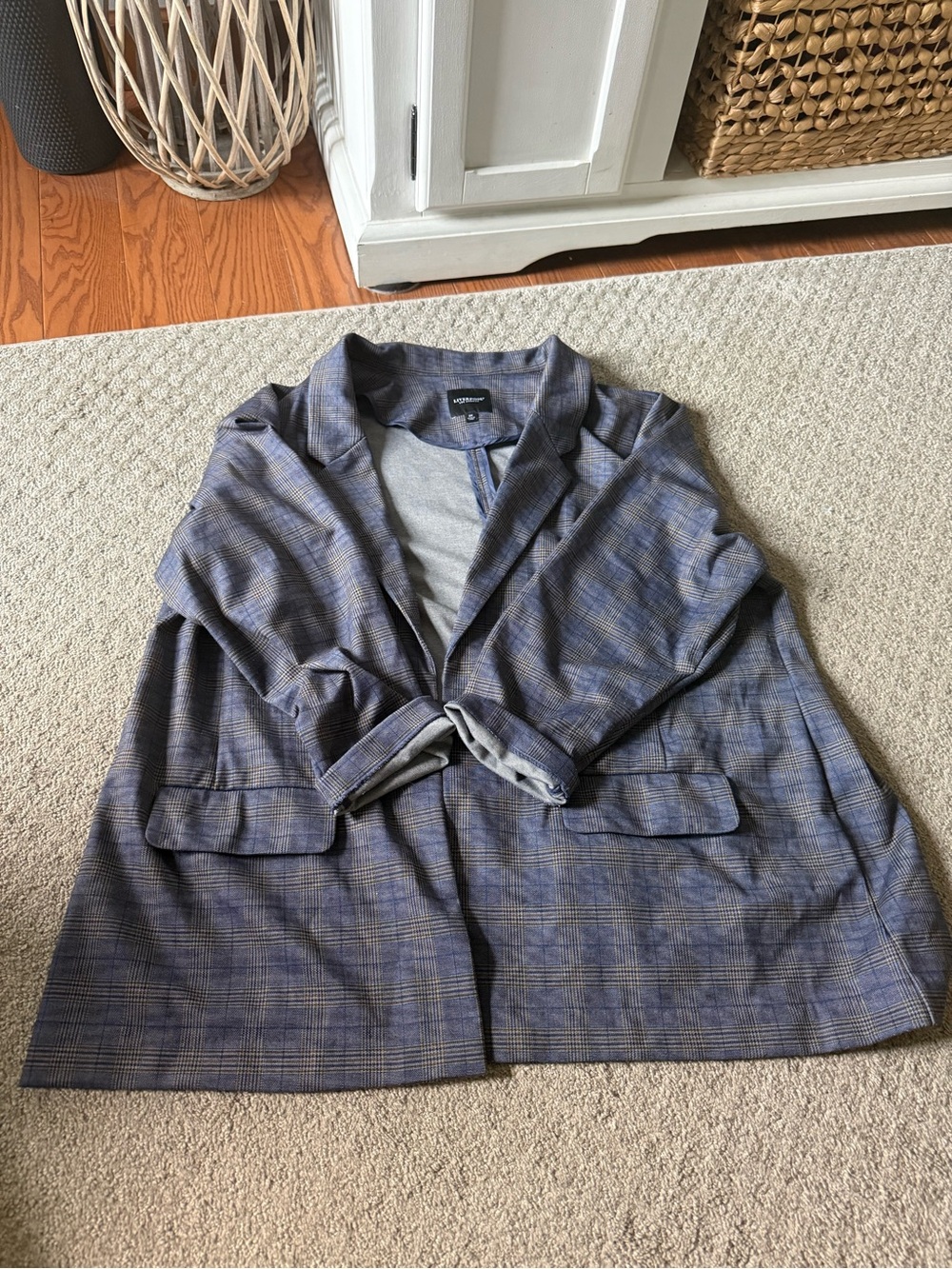 Liverpool Blue Plaid Blazer Jacket